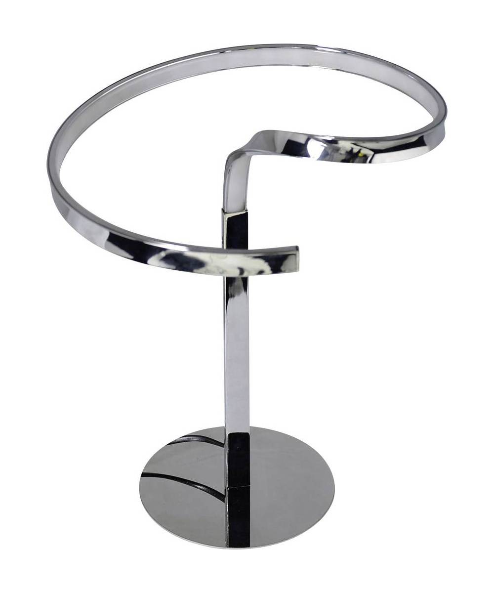 LED Tischleuchte Metall Chrom 12W Höhe 38cm 3000K 672lm Ø27cm