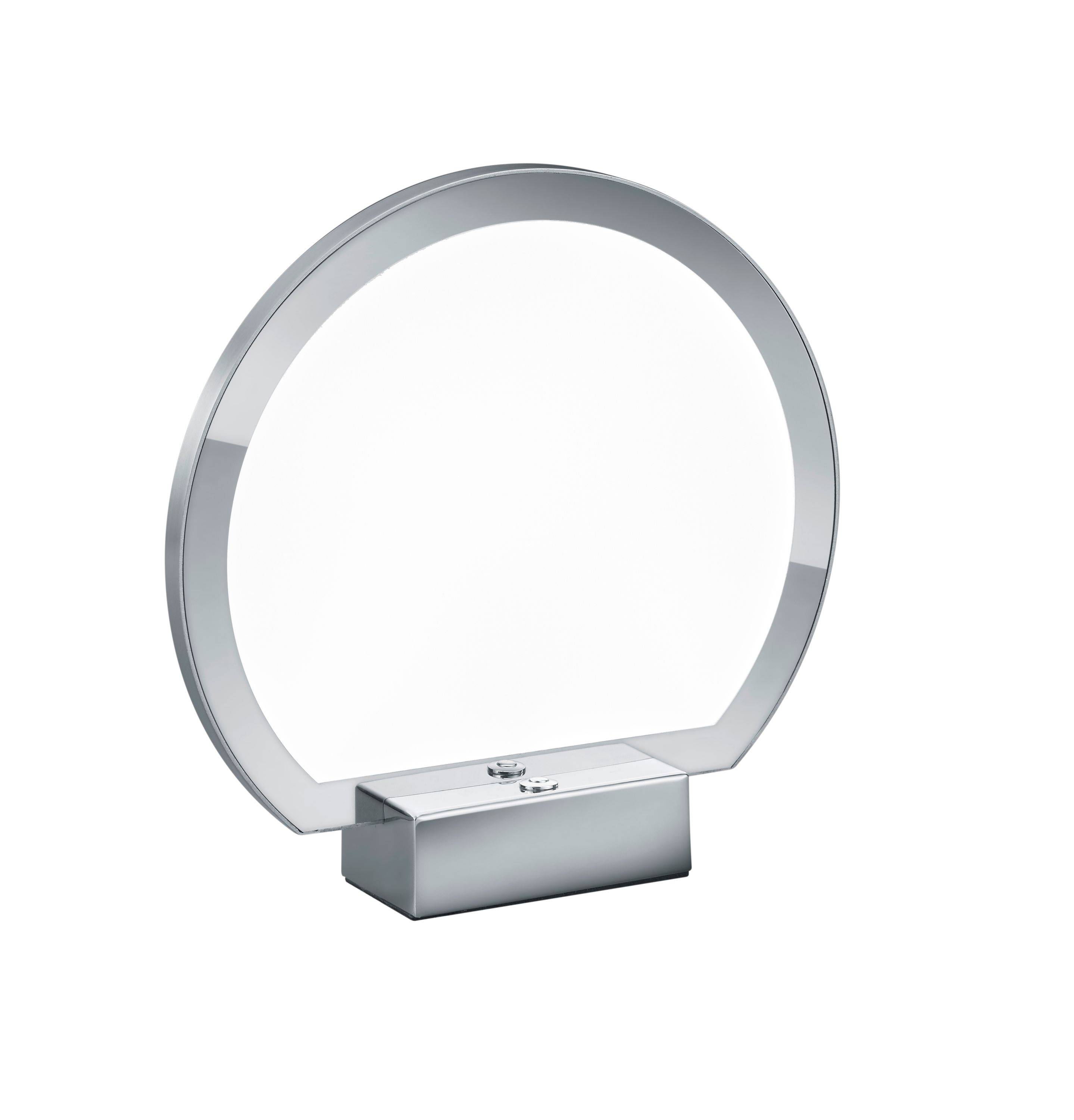 Deutsche LED Tischleuchte Dimmbar 1100lm Chrom Tastdimmer D. 24cm