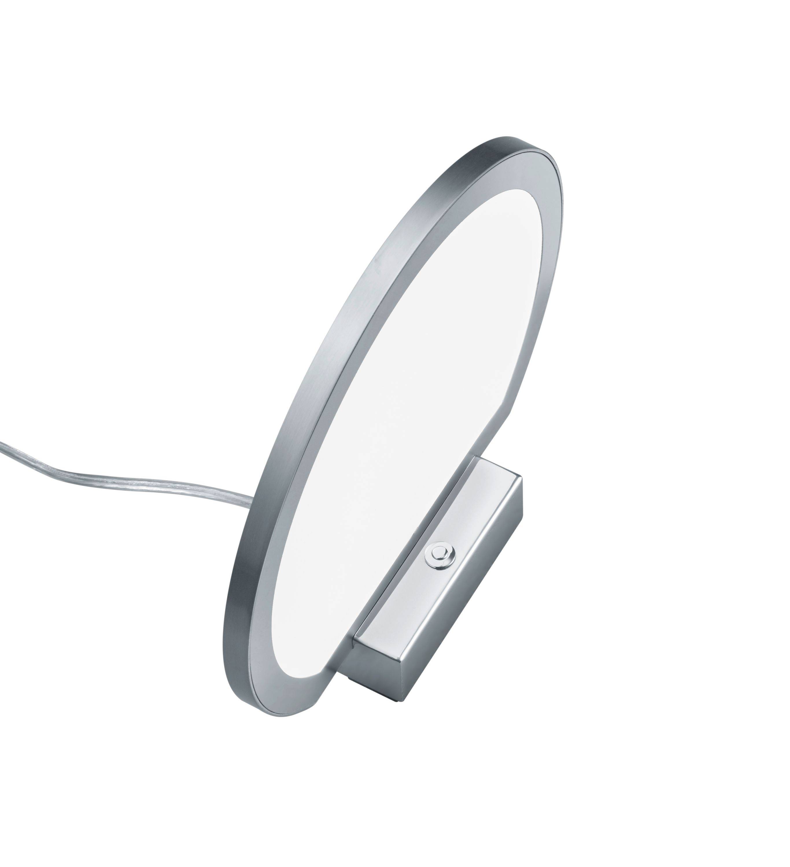 Deutsche LED Tischleuchte Dimmbar 1100lm Chrom Tastdimmer D. 24cm