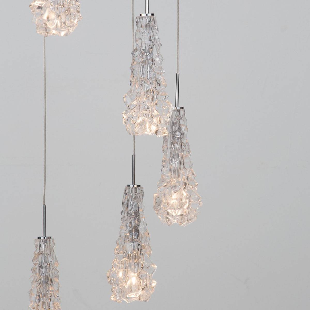 Pendelleuchte Camara Uno 7x G4 12V Halogen Kristall Glas Höhenverstellbar