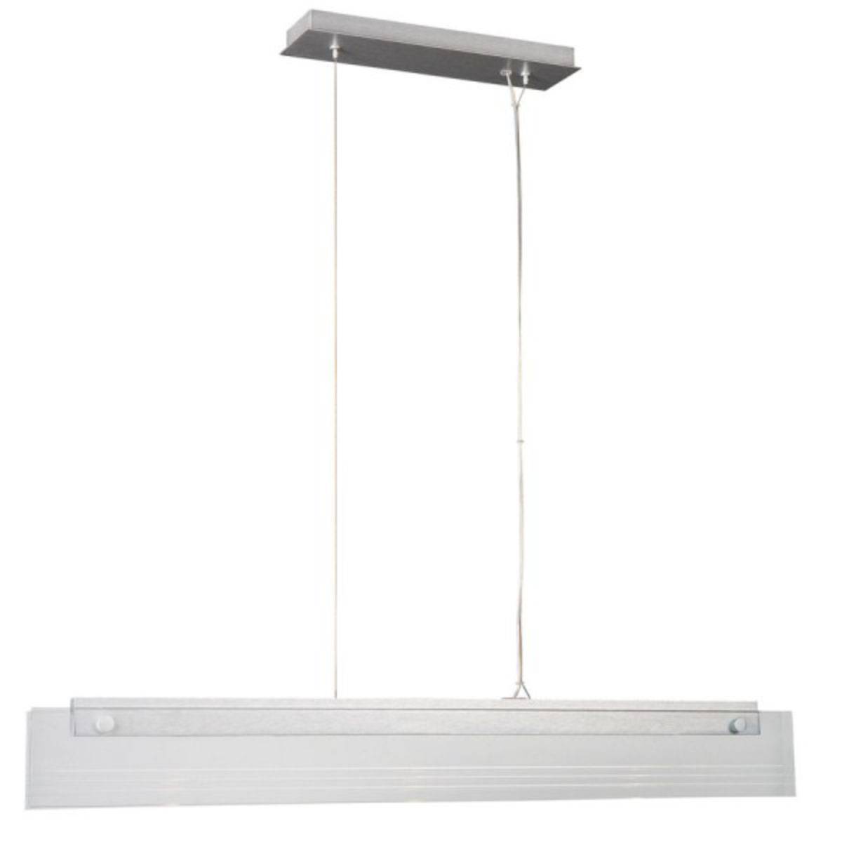 LED Pendelleuchte 3-flg. PowerLED Aluminium 90cm Glas