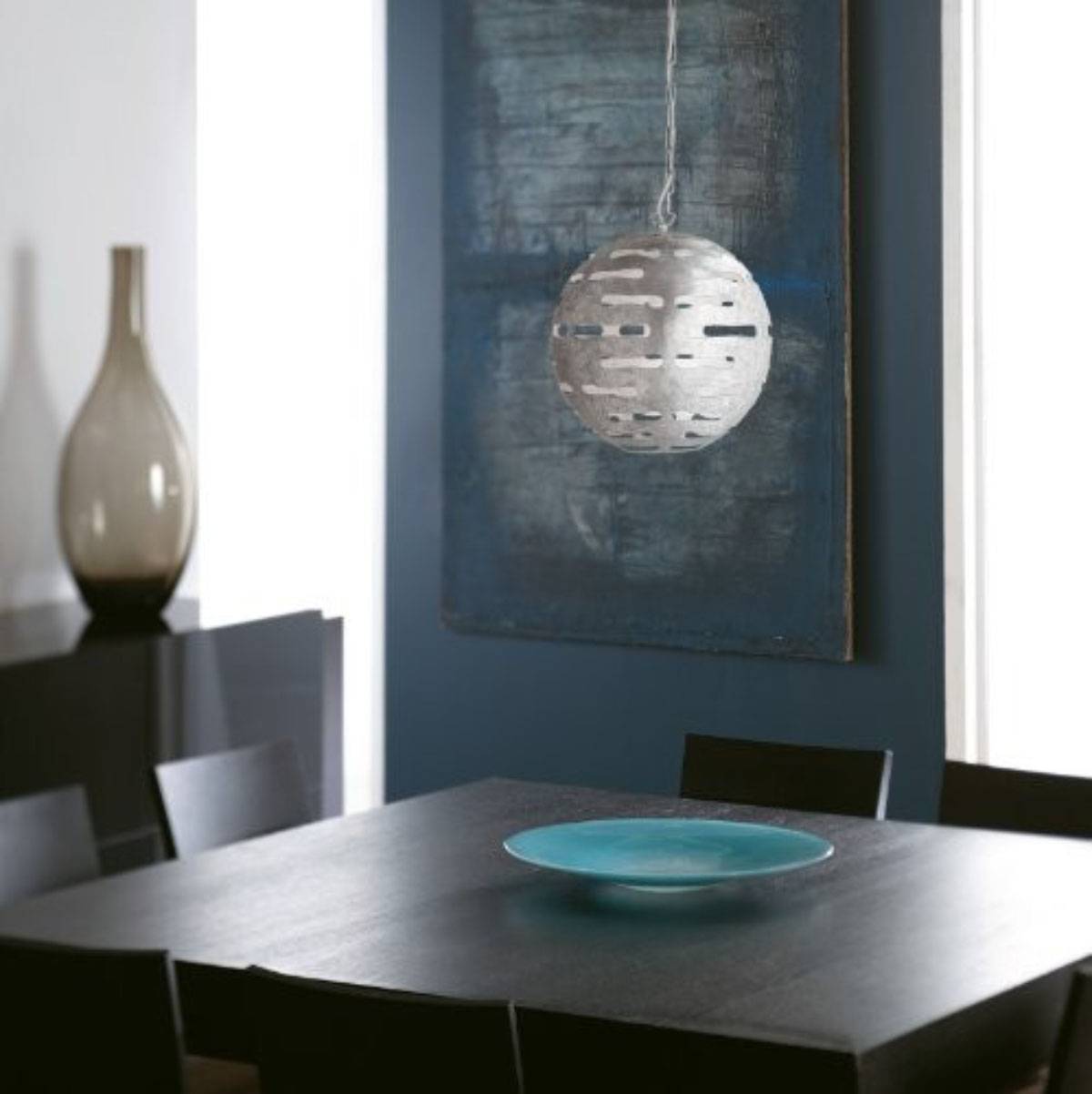 Massive Pendelleuchte Jenkins 1x E27 bis 60W ohne Leuchtmittel Aluminium Kugel