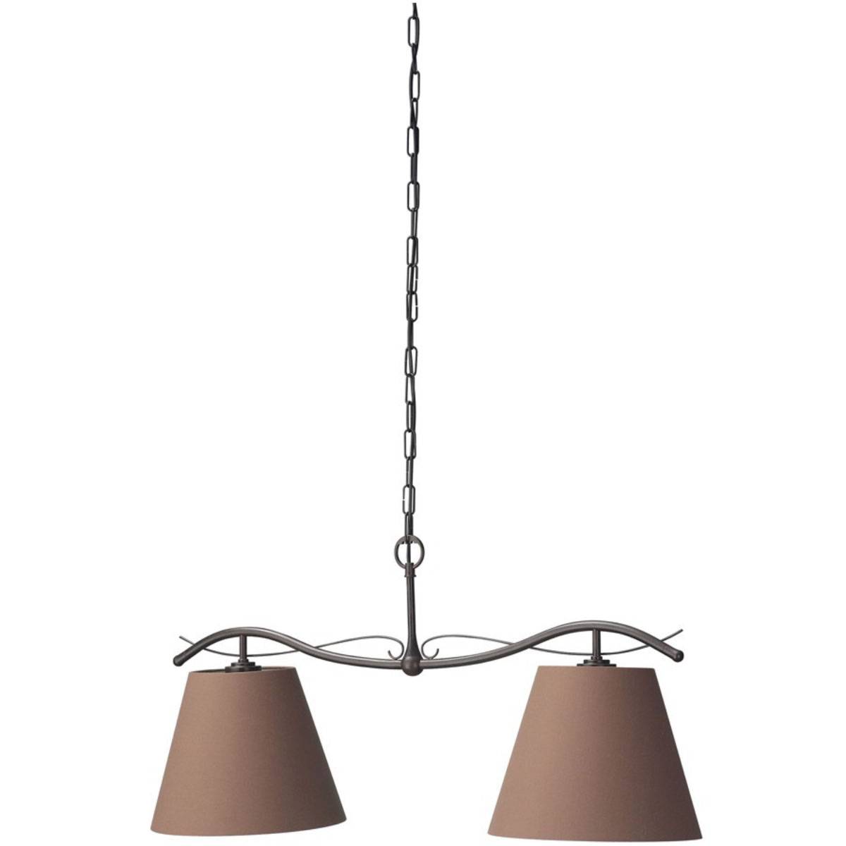 Massive Pendelleuchte Edward Uno 2 Landhaus Rustikal 2x E14 LED einsetzbar