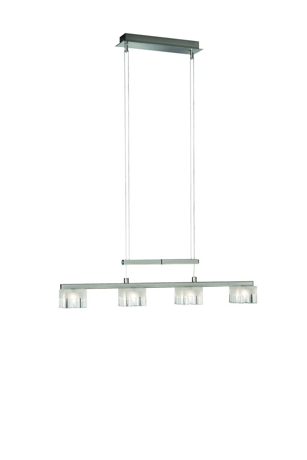 Massive Pendelleuchte Aiken 4-flg höhenverstellbar G4 3000K warmweiß