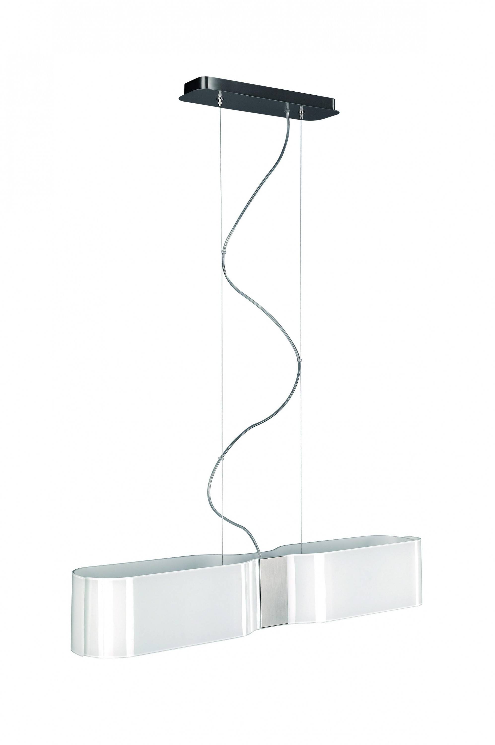 EDISO Energiespar Glaspendel Modern 2-flg. Pendelleuchte Weiss