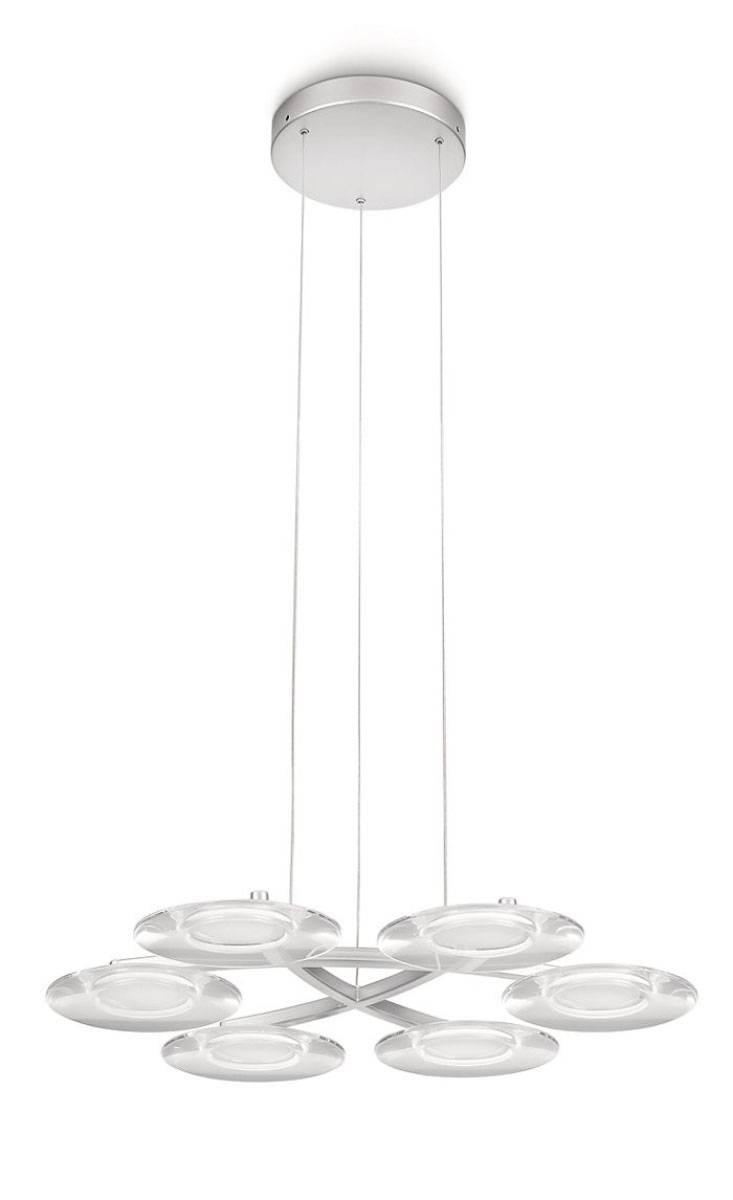 Philips LED Pendelleuchte Vaga 6x 180lm LED Warmweiß 2700K Modern Pendel Teller