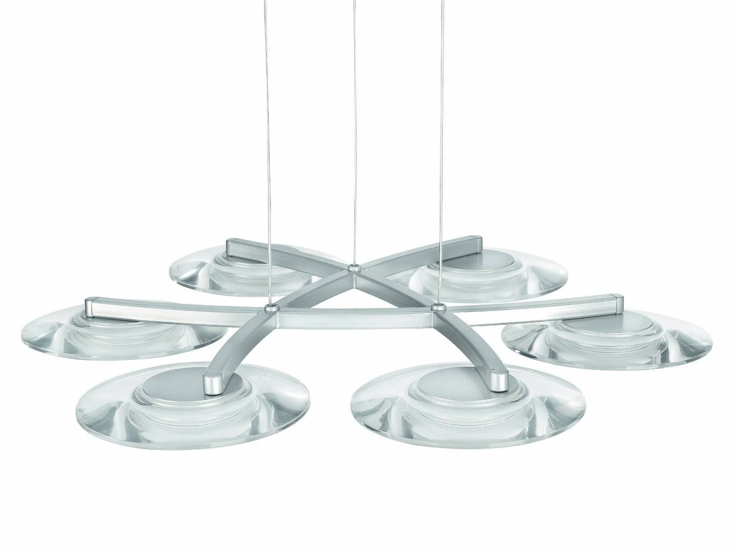 Philips LED Pendelleuchte Vaga 6x 180lm LED Warmweiß 2700K Modern Pendel Teller