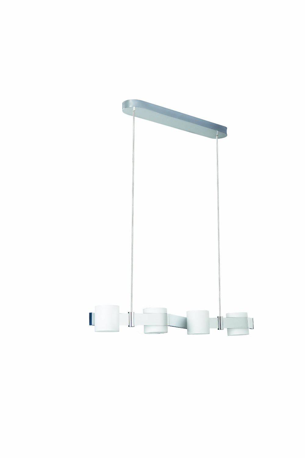 Halogen Pendelleuchte 4 Flammig Dimmbar Chrom 70cm Lang