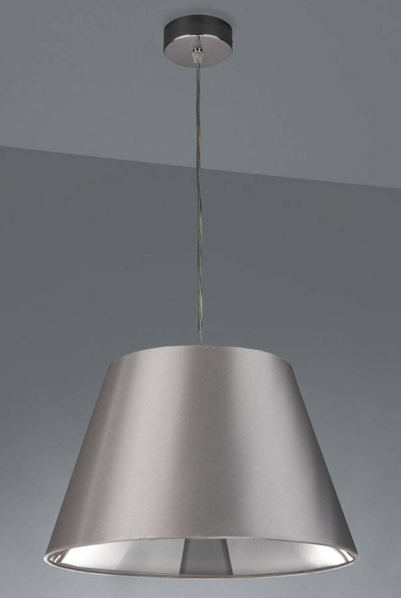 Pendelleuchte Stoff Stoffpendelleuchte Silber Durchm. 40cm Hängeleuchte