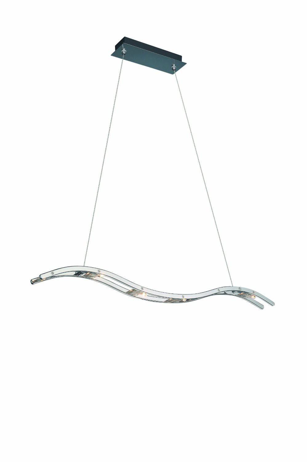 LEVINA Halogen Pendelleuchte 6x G4 250lm 3000K Warmweiß Küchenlampe Chrom 80cm