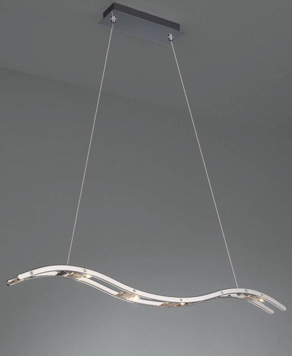 LEVINA Halogen Pendelleuchte 6x G4 250lm 3000K Warmweiß Küchenlampe Chrom 80cm