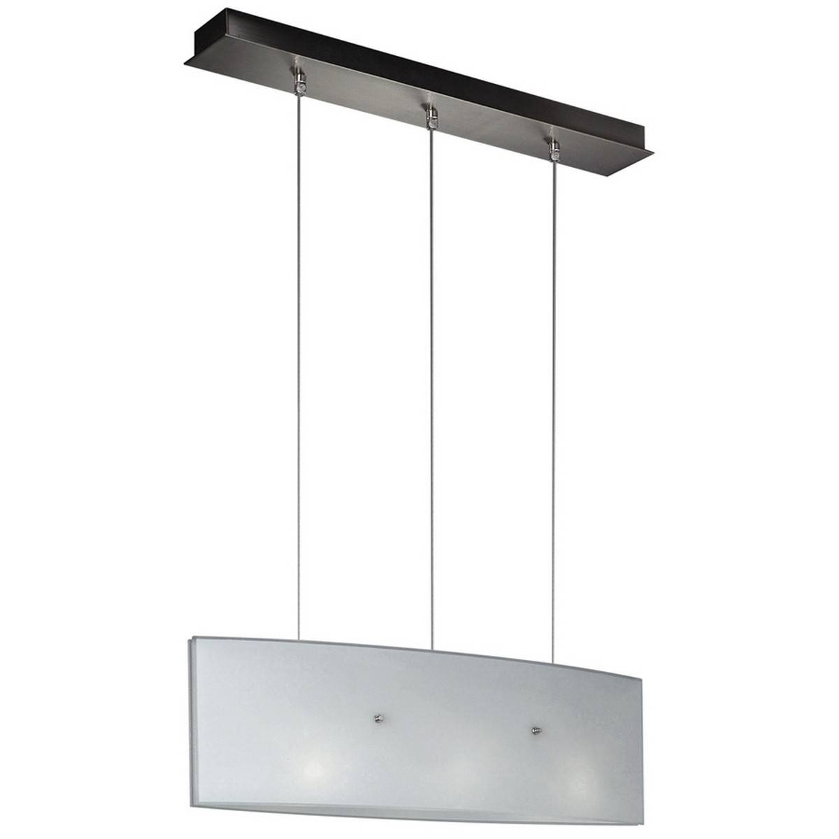 Glas Pendelleuchte Jozef Gebürsteter Stahl 3x E27 LED tauglich Hängeleuchte