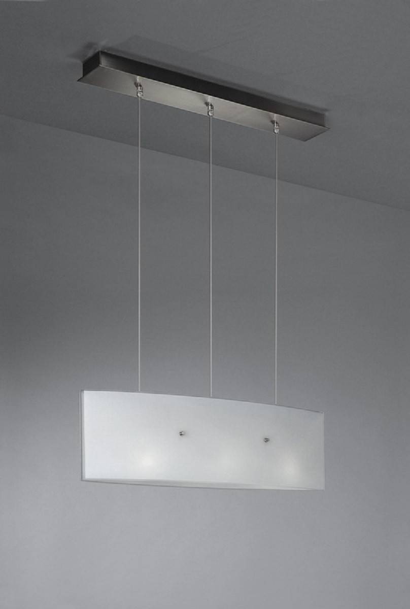 Glas Pendelleuchte Jozef Gebürsteter Stahl 3x E27 LED tauglich Hängeleuchte