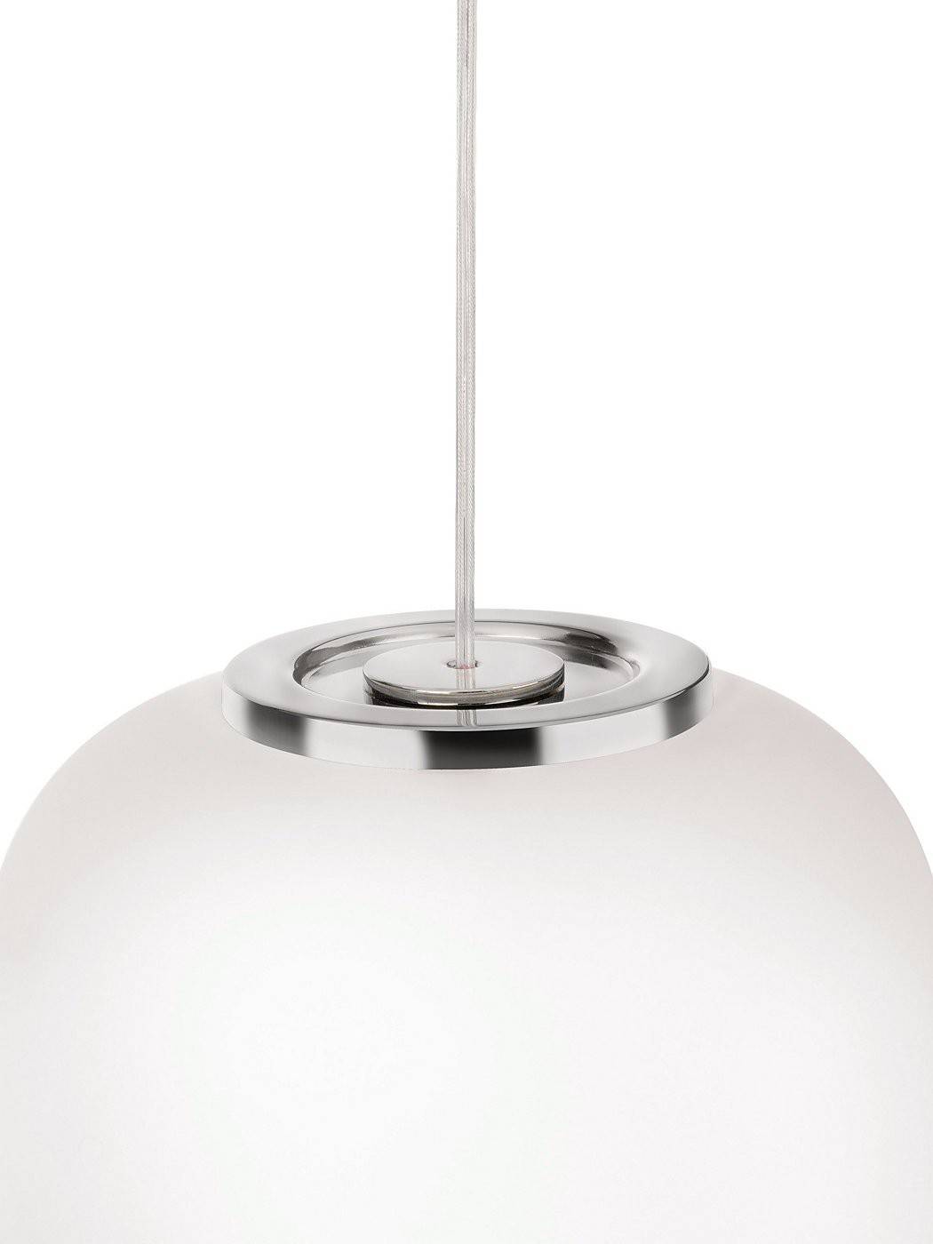 Philips Energiespar Glas Pendelleuchte Chrom Weiß Ø 22cm