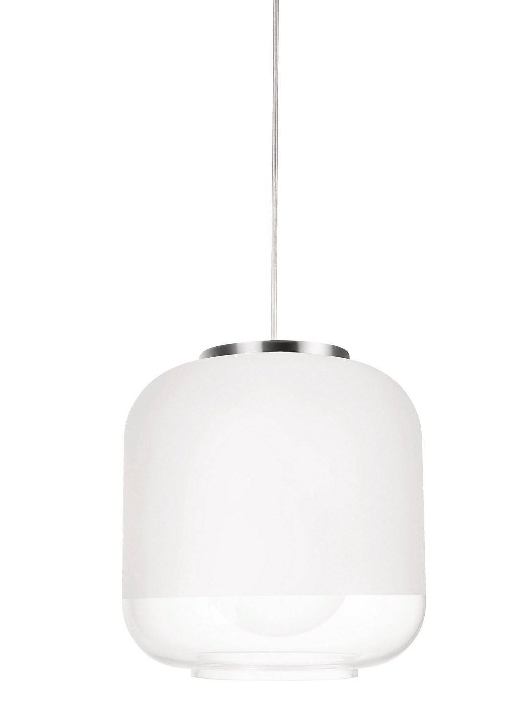 Philips Energiespar Glas Pendelleuchte Chrom Weiß Ø 22cm