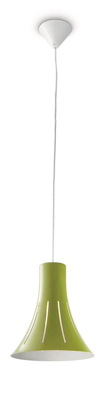 Philips Pendelleuchte Spey 1x E27 Energiespar Hängelampe Modern Grün Trichter