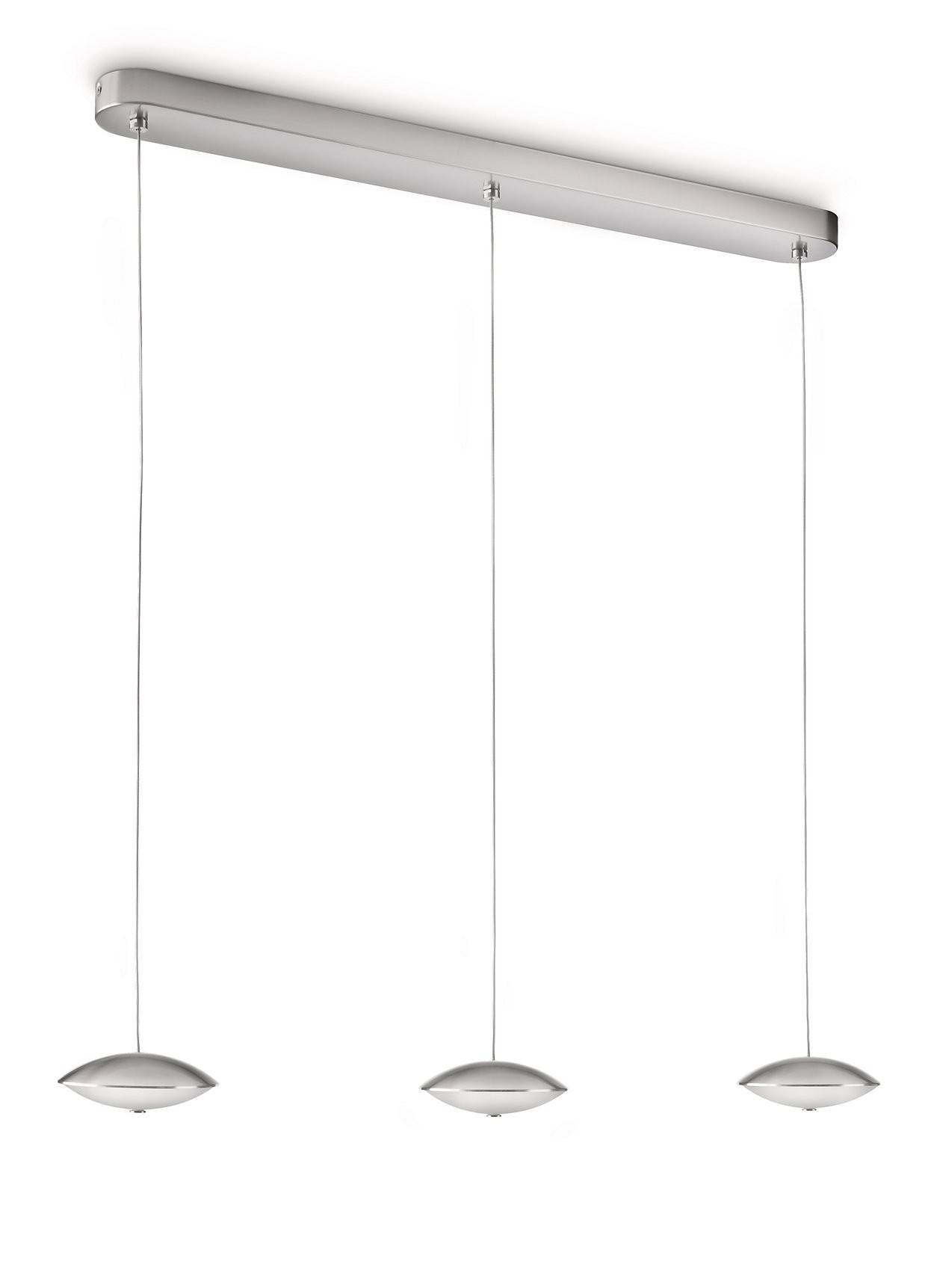 Philips LED Pendelleuchte 6-flg. Silber Dimmbar Glas 77,6 cm 15W