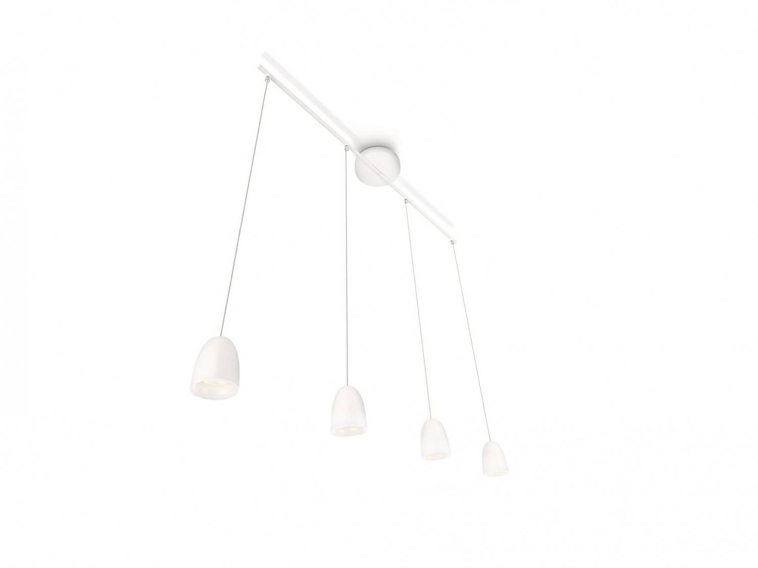Philips myLiving LED Pendelleuchte Weiss Stab Metall 4x 3W Warmweiß 670lm 56cm