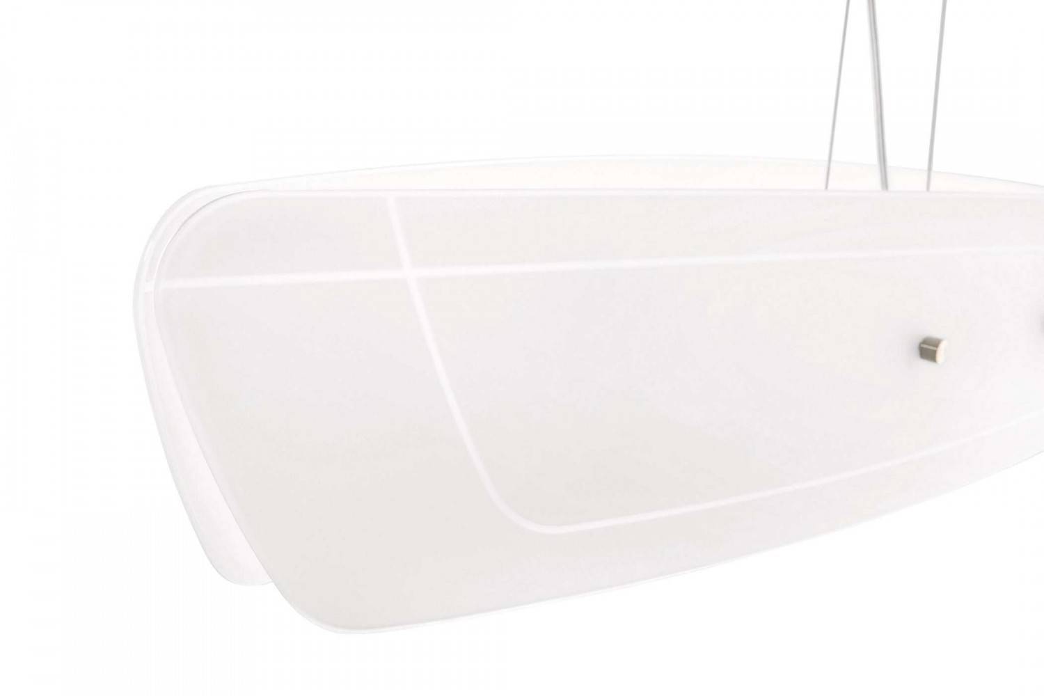 Glaspendelleuchte Silber 2 x 23W Glas 85cm