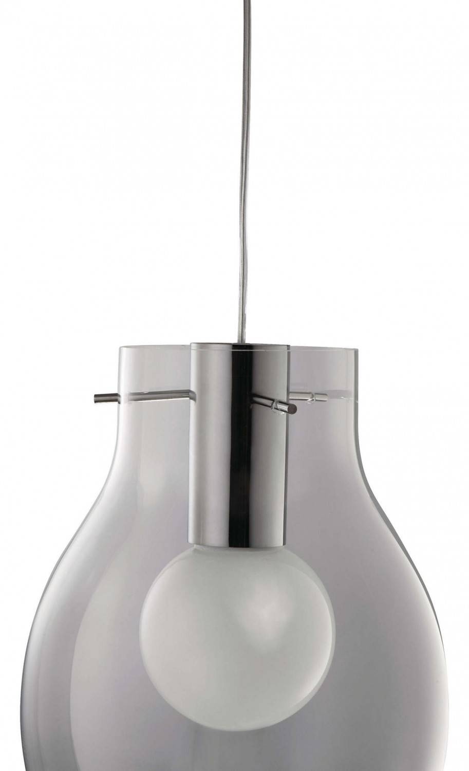 Philips Energiespar Pendelleuchte Glas Silber Ø 24cm inkl. Leuchtmittel