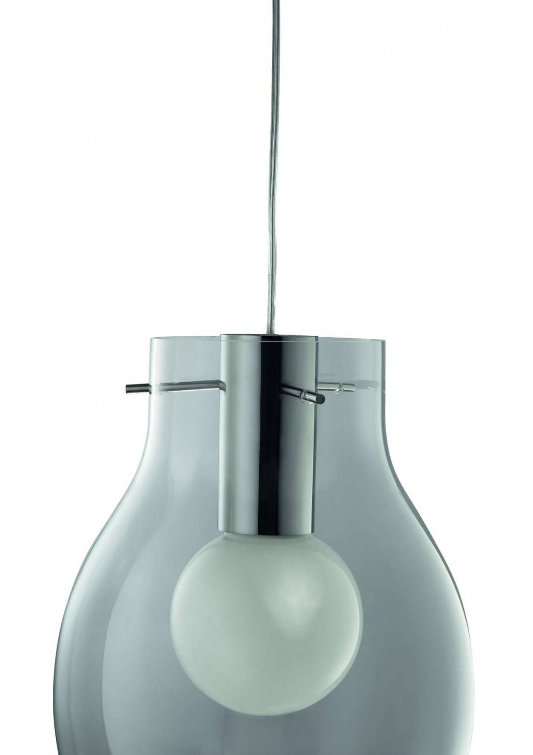 Philips Energiespar Pendelleuchte Glas Silber Ø 24cm inkl. Leuchtmittel