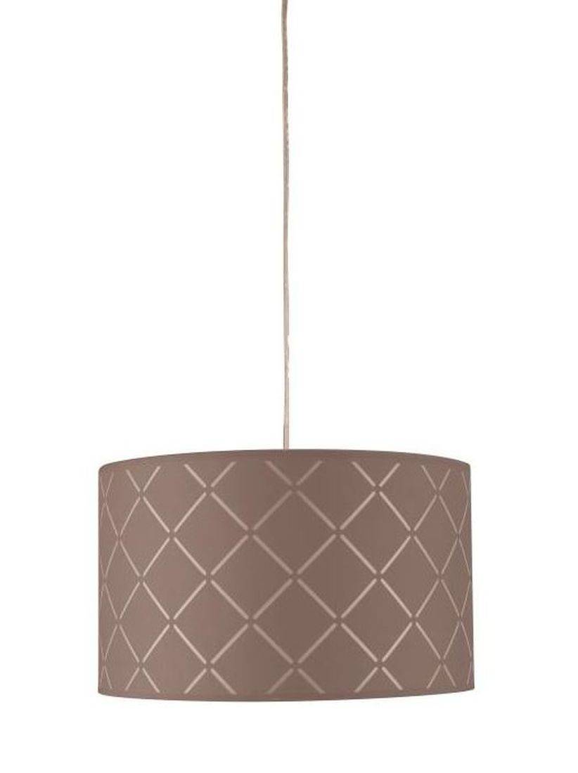 Pendelleuchte Hegel Stoffpendel Leuchte Pendel Lampe Grau Braun Stoff