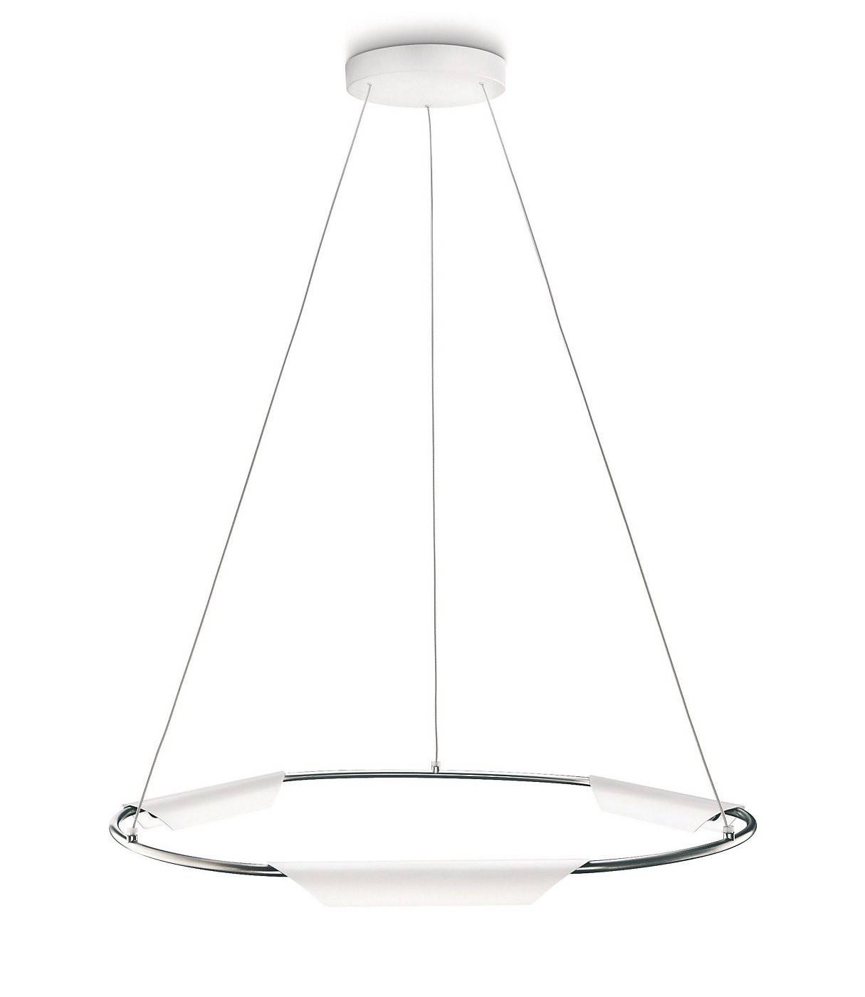 Hänge-/Pendelleuchte Power LED 3x7,5W Metall Weiß 2700K 630lm Höhe 158cm Ø63cm