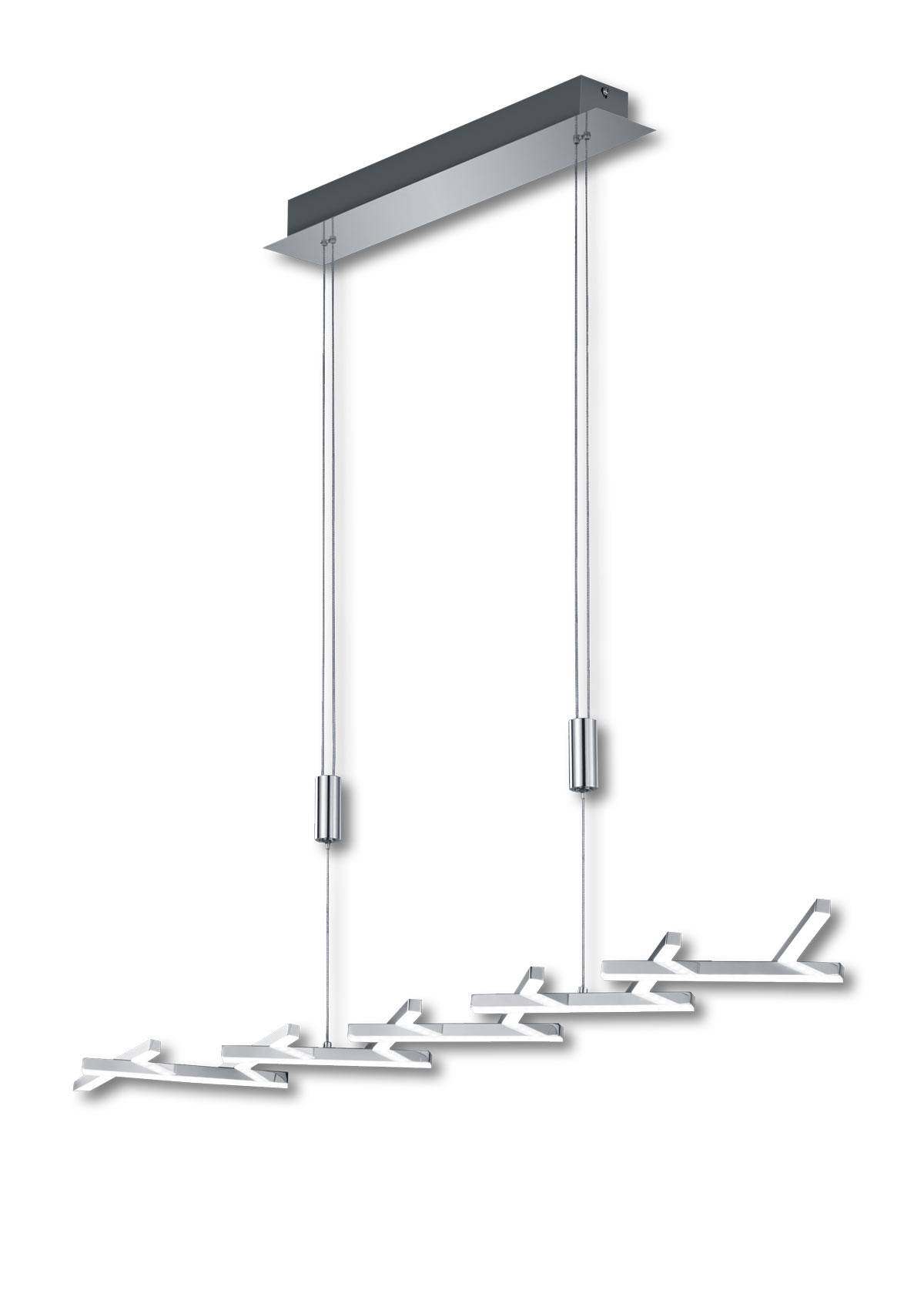 Deutsche LED Pendelleuchte Höhenverstellbar Chrom Dimmbar 3600 Lumen