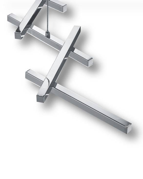 Deutsche LED Pendelleuchte Höhenverstellbar Chrom Dimmbar 3600 Lumen