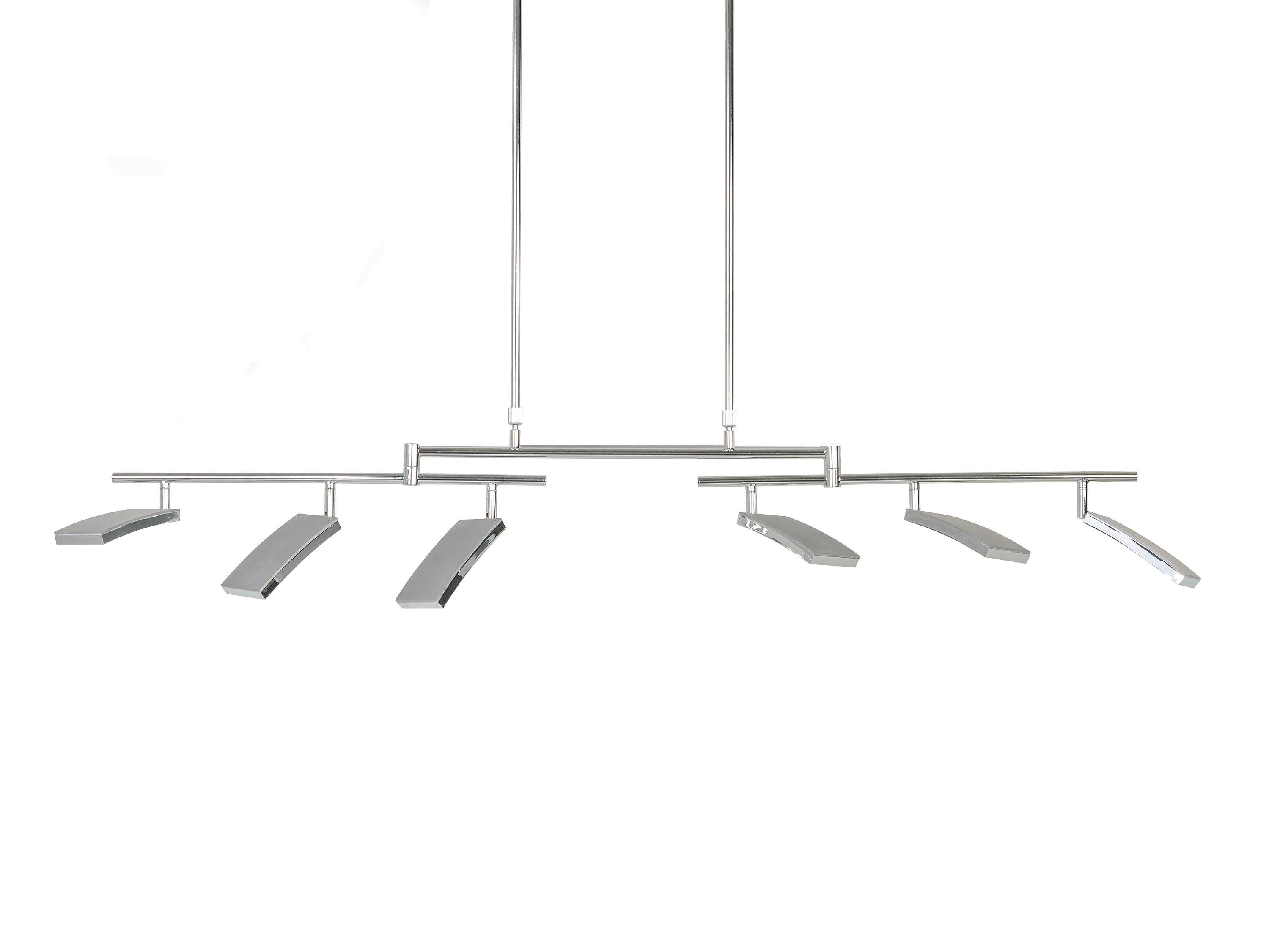 Deutsche LED Pendelleuchte Nickel Matt Höhenverstellbar Dimmbar 3600lm 120cm