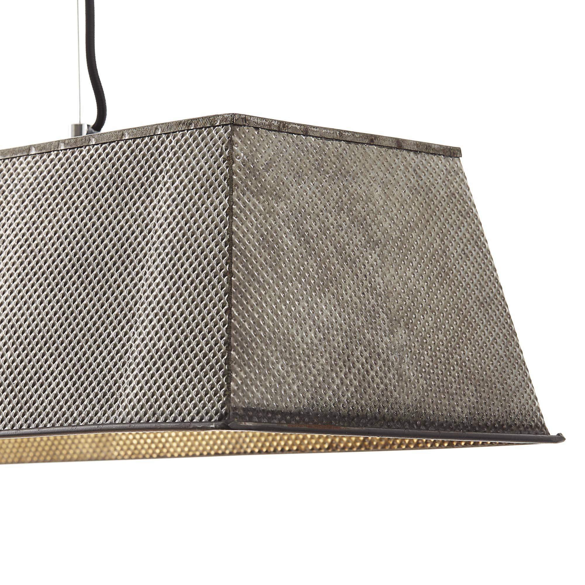 Brilliant Pendelleuchte Industriedesign 4 Flammig Schwarz Stahl Textil Metall