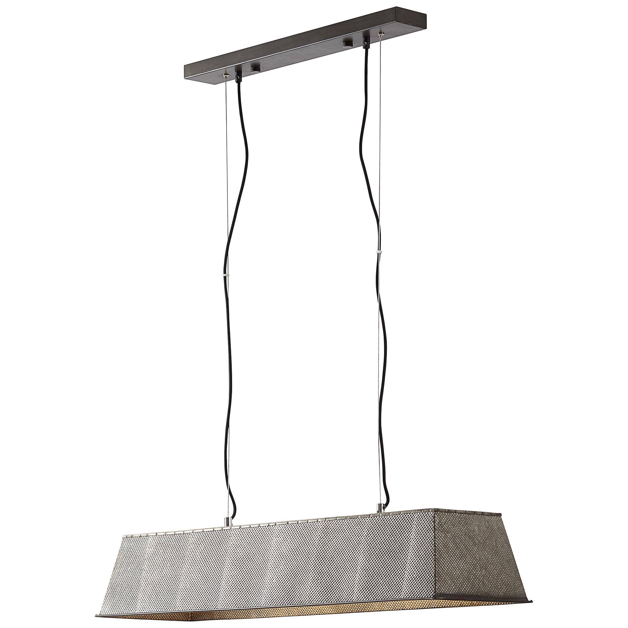 Brilliant Pendelleuchte Industriedesign 4 Flammig Schwarz Stahl Textil Metall