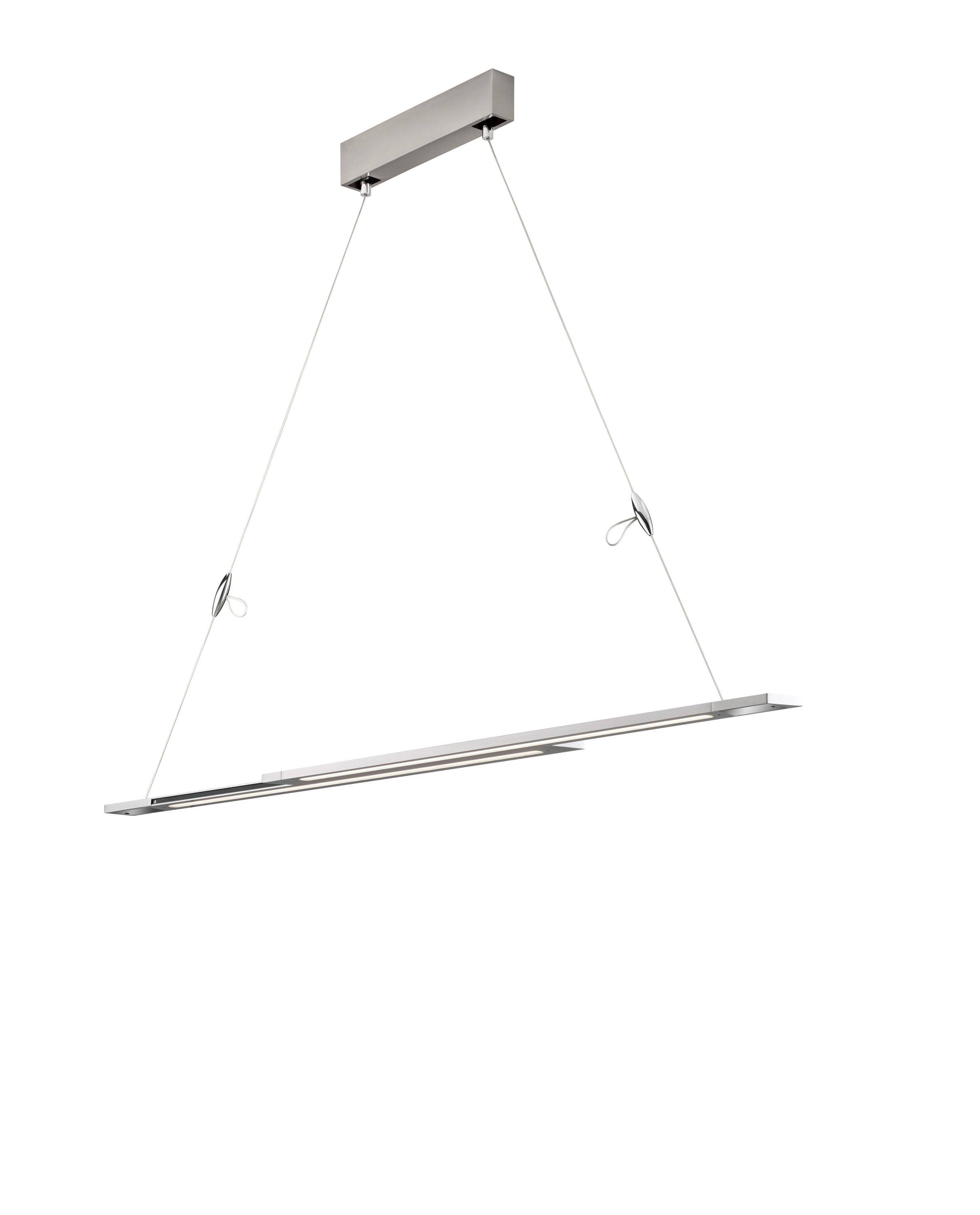 Deutsche LED Pendelleuchte Ausziehbar bis 150cm Sensordimmer 3500lm Silber