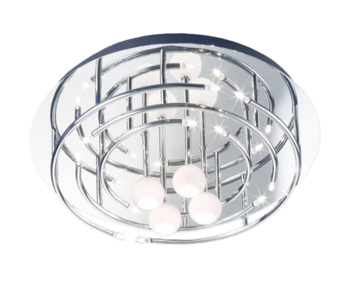 Deckenleuchte Durchmesser 45cm Halogen 16 Flammig Opalglas