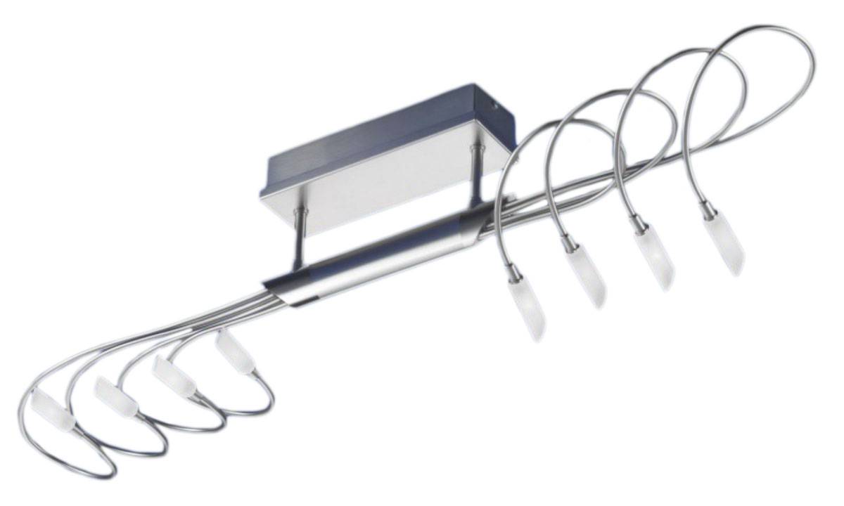 B-Leuchten Deckenleuchte Halogen 8-flamming spiral mehrarmig matt nickel chrom