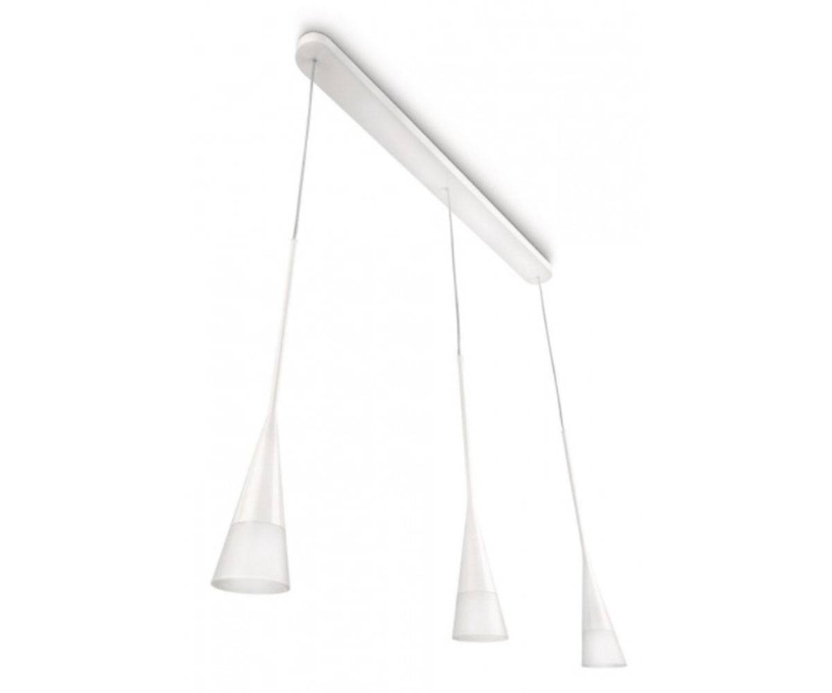 Philips Ecomoods Pendelleuchte Weiss 3 Flammig inkl. Leuchtmittel 98,7cm lang