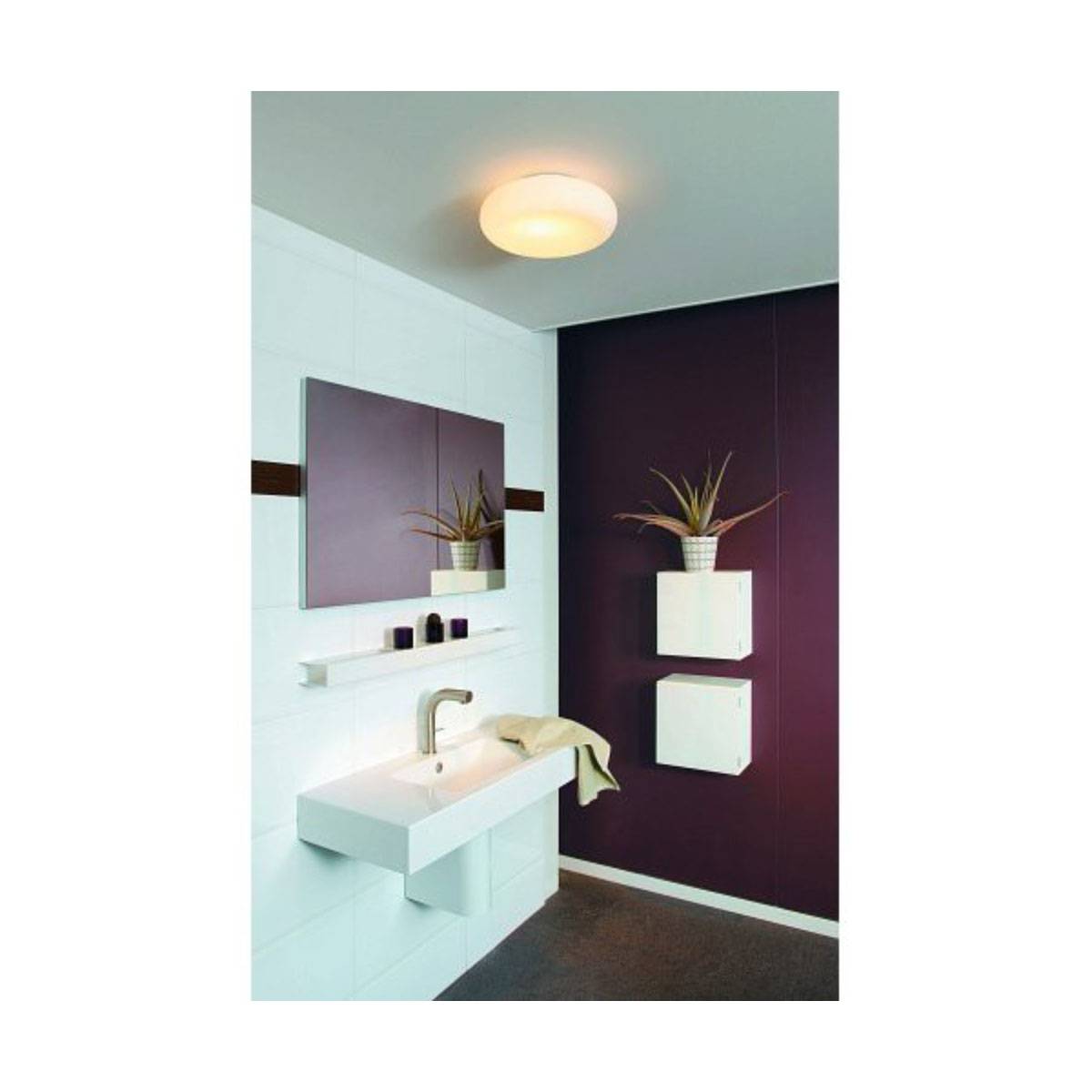 Badezimmerleuchte Atoll Aqua IP44 1x E27 bis 60W Deckenlampe Opalglas für LED