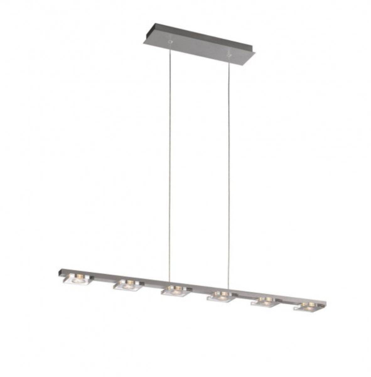Philips LED Pendelleuchte Plato 6x 2W Warmweiß Aluminium gebürstet 150cm EEK A