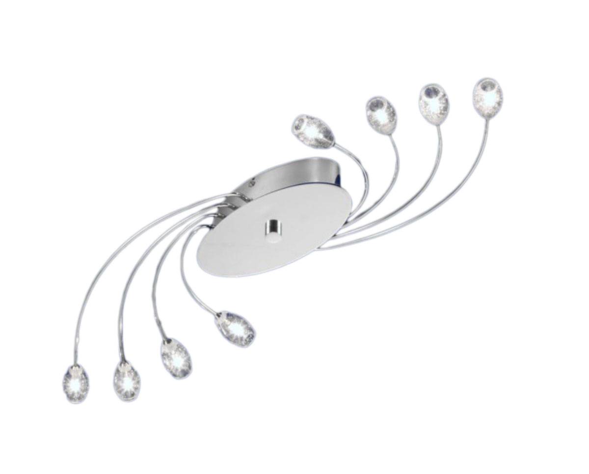 B-Leuchten Deckenleuchte Speedo Blasenglas Chrom 8 Flammig Halogen