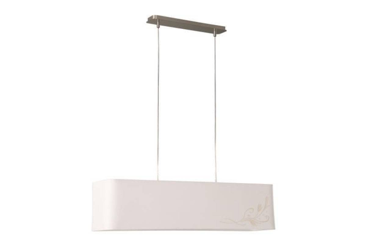 Massive Pendelleuchte Nelson 3x E27 LED Geeignet Hängelampe Floral Cremefarben