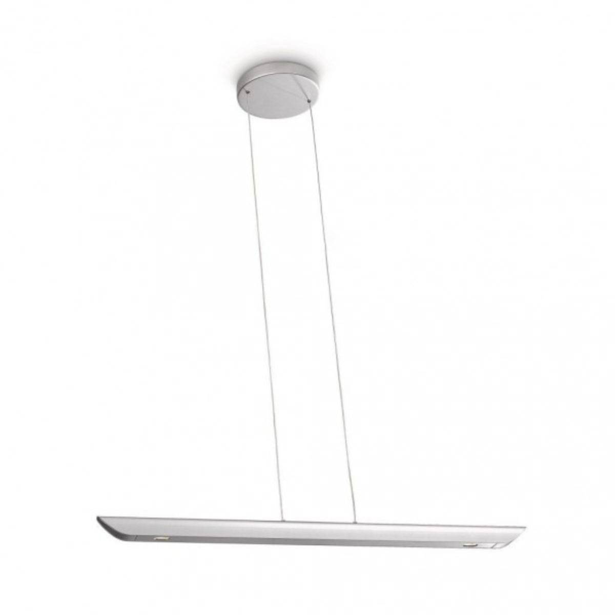 Philips Ledino Pendelleuchte 2x PowerLED Warmweiß Schlicht Aluminium 40747-48-16