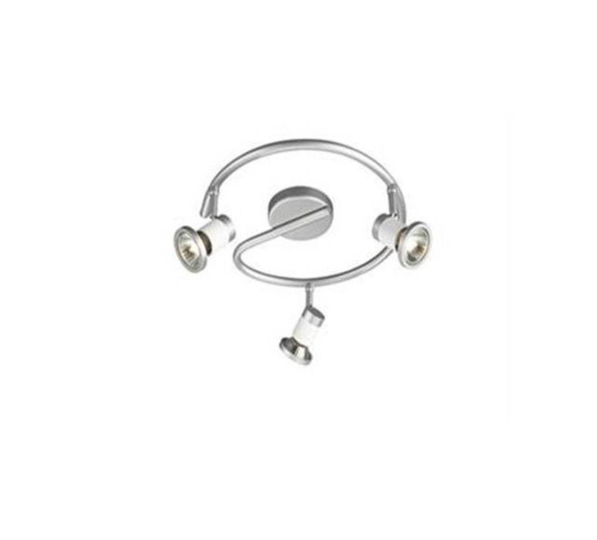 Halogen Deckenspot Massive Udo Spirale 3x GU10 50W Silber verstellbar Lampe