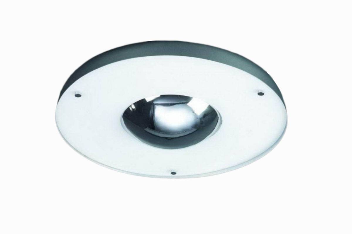 TopSelection Deckenleuchte Energiespar Glas Chrom Ø 44cm