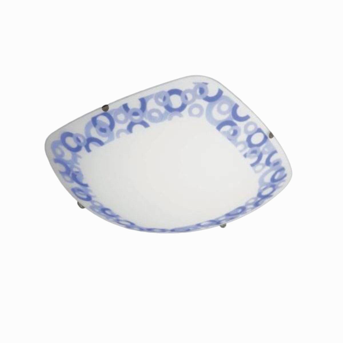 Energiespar Deckenleuchte Dekorglas Blau inkl. Leuchtmittel 30cm