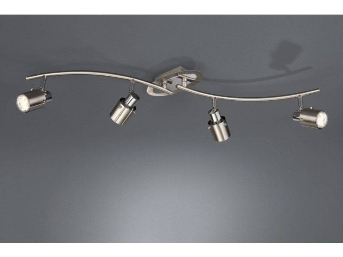 Energiespar Deckenlampe 4 Flammig Spotbalken Silber 82cm GU10