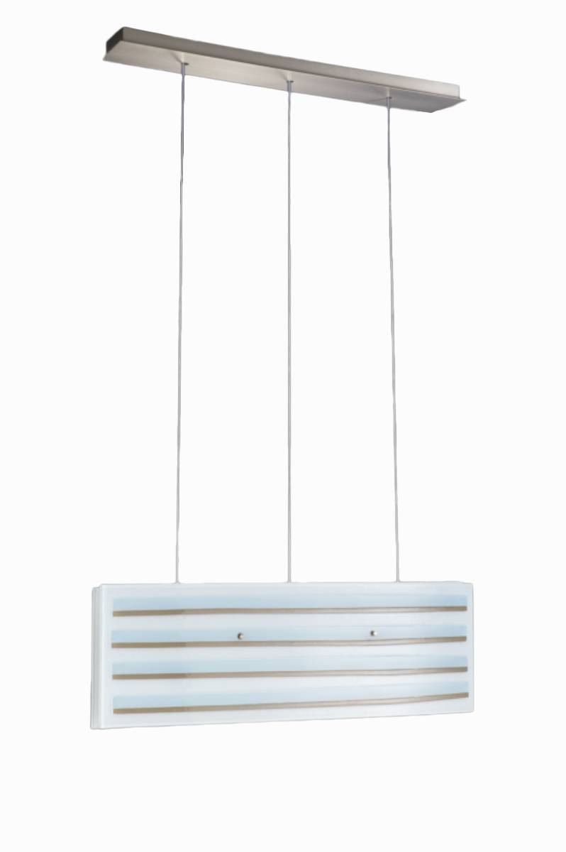 Massive Glaspendel 3x E27 ohne Leuchtmittel Deckenlampe Küche Esszimmer Streifen