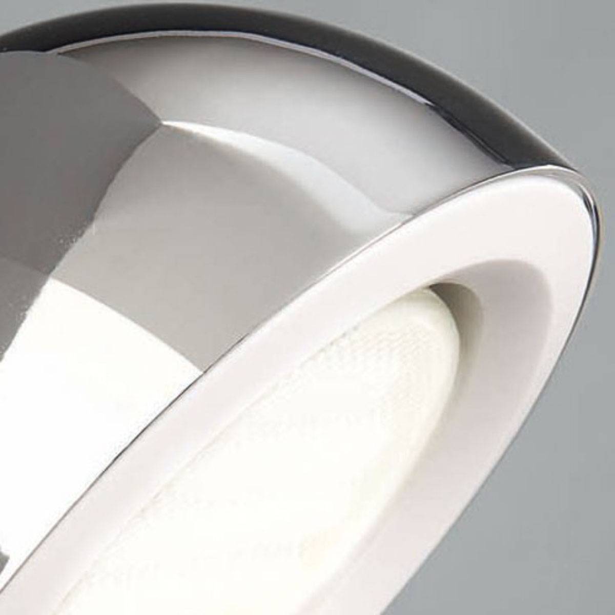 Energiespar Spotquardrat 4-flg. Deckenleuchte Chrom 25x25cm