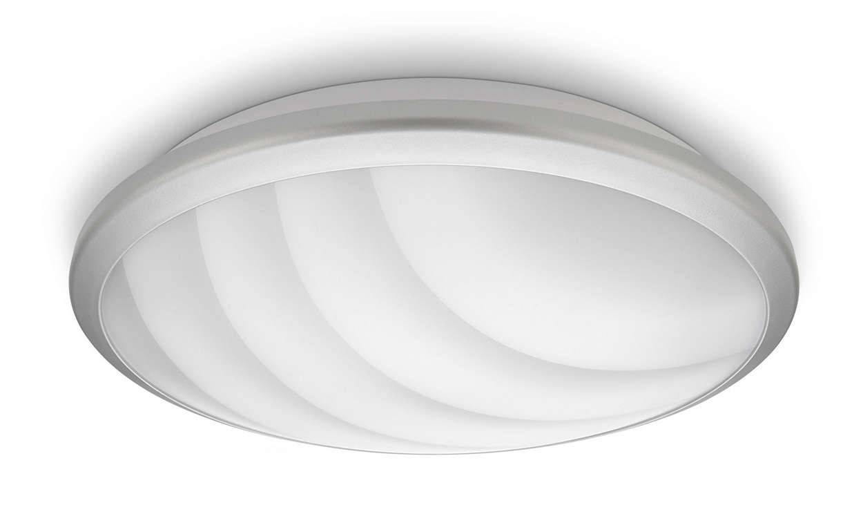 Philips LED Wandleuchte Deckenleuchte Coil Lampe Grau 31065-87-16 8W 740lm