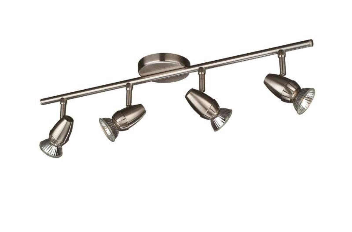 Massive Spotbalken Lotus Deckenleuchte Deckenspot 4-flg. Silber 4x GU10 inkl.