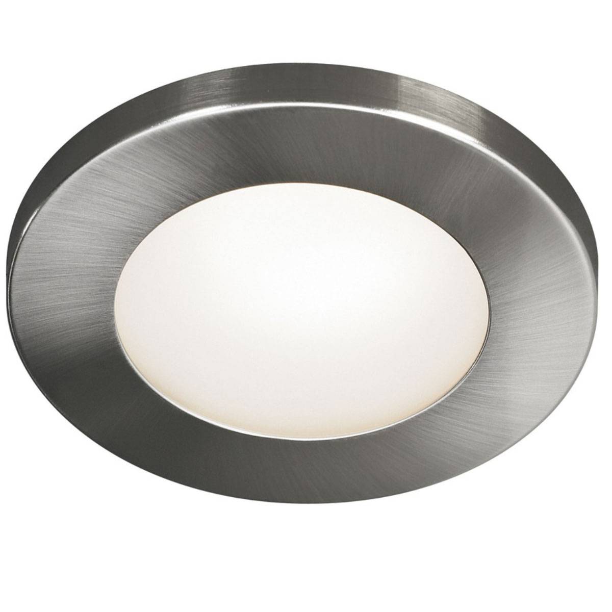 Badezimmerleuchte Energiespar Einbauspot Stahl gebürstet IP44